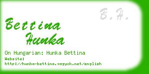 bettina hunka business card